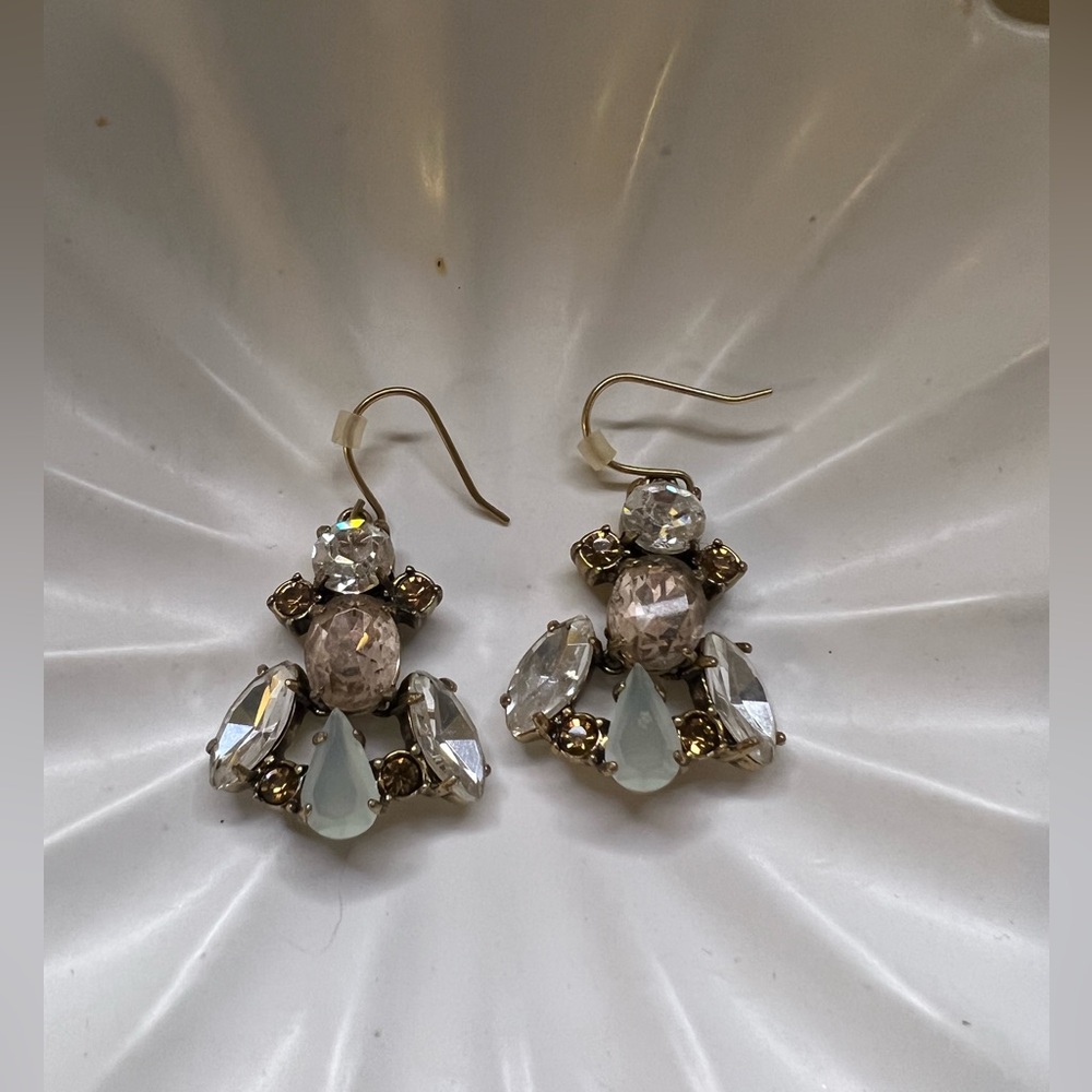 JCrew Rhinestone Earrings- Multi Color